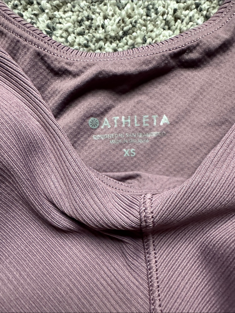 Athleta Ribbed Racerback Tank - Plum - Picture 2 of 4